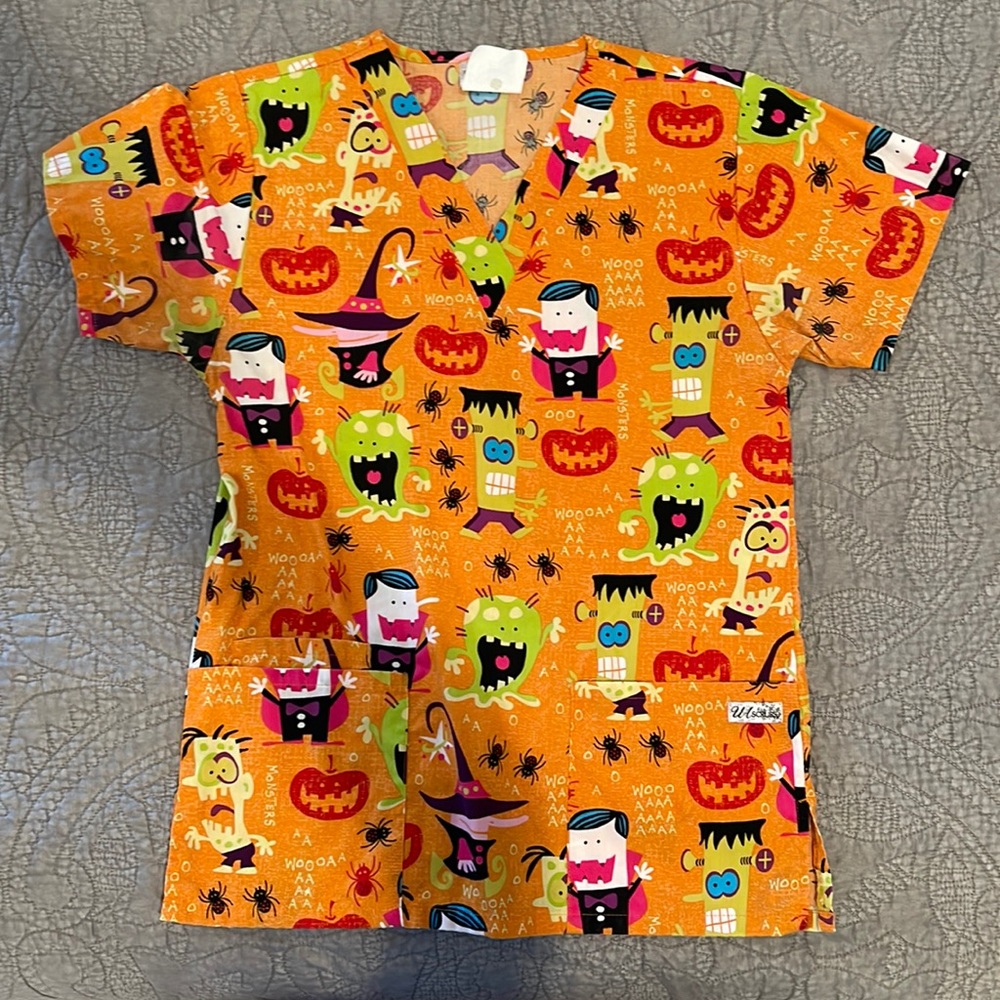 Uniform Advantage Halloween Scrub Top
